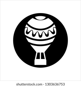 Hot Air Balloon Icon Vector Art Illustration
