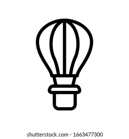 Hot air balloon icon vector line style