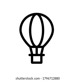 Hot air balloon icon, vector illustration. Flat design style. vector hot air balloon icon illustration isolated on white background, hot air balloon icon Eps10. 