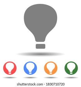 Heißluftballon-Symbol, Vektorgrafik im einfachen Stil