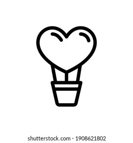 Hot Air Balloon icon in vector. Logotype