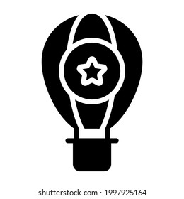 hot air balloon icon, vector design usa independence day icon.