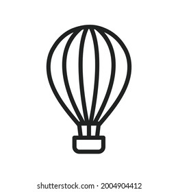 Hot Air Ballon Symbol Vektorbild. Kann auch für körperliche Fitness eingesetzt werden. Geeignet für mobile Apps, Web-Apps und Printmedien.