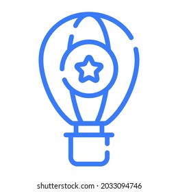 hot air balloon icon, vector design usa independence day icon.