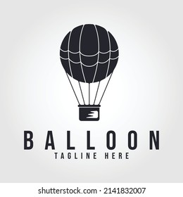 hot air balloon icon vector design logo