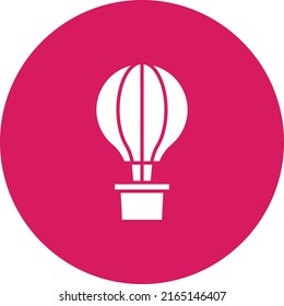 Hot Air Ballon Symbol Vektorbild. Kann auch für Fahrzeuge verwendet werden. Geeignet für mobile Apps, Web-Apps und Printmedien.