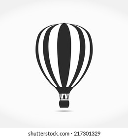 Hot air balloon icon, vector eps10 illustration