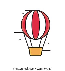 hot air balloon icon vector image with white background