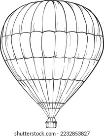 Hot air balloon icon vector outline design