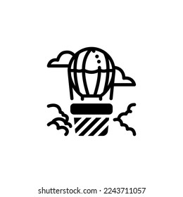hot air balloon icon. vector illustration