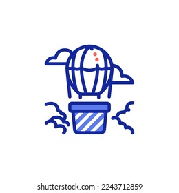 hot air balloon icon. vector illustration