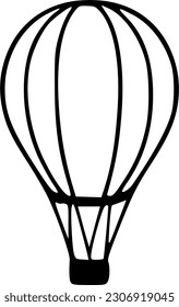 aislamiento vectorial de icono de globo de aire caliente sobre fondo blanco