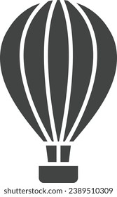 Imagen vectorial del icono del globo aerostático. Adecuado para aplicaciones web móviles y medios de impresión.