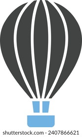 Imagen vectorial del icono del globo aerostático. Adecuado para aplicaciones web móviles y medios de impresión.