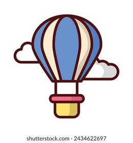 Hot Air Balloon Icon vector. Stock illustration.