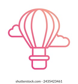 Icono de globo de aire caliente vector. Ilustración estándar.