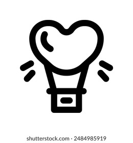 icono de globo de aire caliente. icono de línea de Vector para su Sitio web, móvil, presentación y diseño de logotipo.