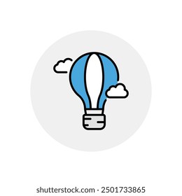 Hot Air Balloon icon vector stock illustration