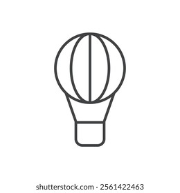 Hot air balloon icon Vector logo set flat