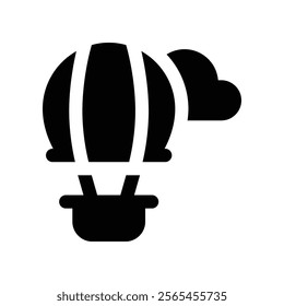 hot air balloon icon. vector glyph icon for your website, mobile, presentation, and logo design.