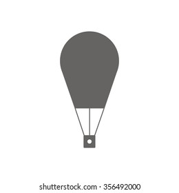Hot air balloon icon, vector illustration. Flat design style