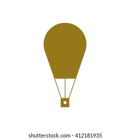 Hot air balloon icon, vector illustration. Flat design style