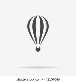 Hot air balloon icon. Vector concept illustration for design.