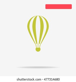 Hot air balloon icon. Vector concept illustration for design.
