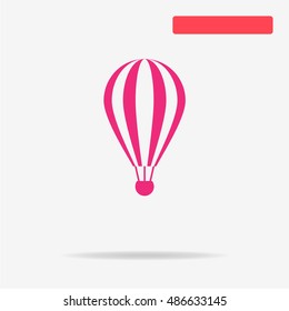 Hot air balloon icon. Vector concept illustration for design.