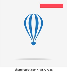 Hot air balloon icon. Vector concept illustration for design.