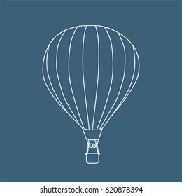 Hot air balloon icon, vector illustration design. Travel icons.