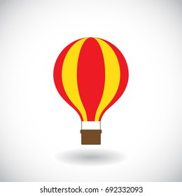 Hot air balloon icon. Vector illustration