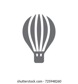 Hot air balloon icon vector. Hot air balloon glyph style design