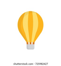 Hot air balloon icon vector. Hot air balloon flat style design
