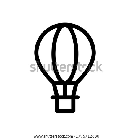 Hot air balloon icon, vector illustration. Flat design style. vector hot air balloon icon illustration isolated on white background, hot air balloon icon Eps10. 