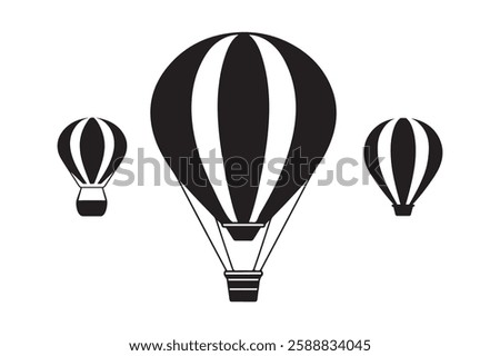 hot air balloon icon vector design on white background