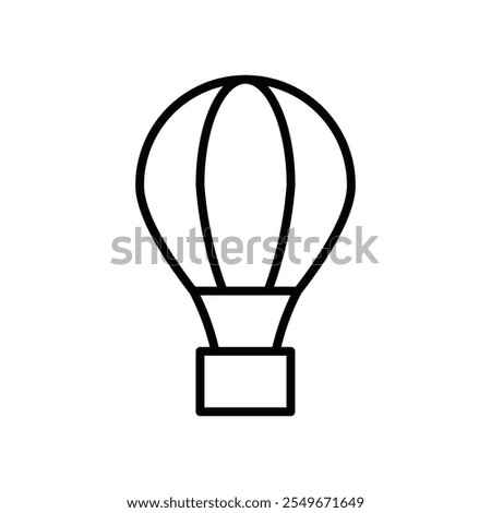 Hot air balloon icon web design in vector