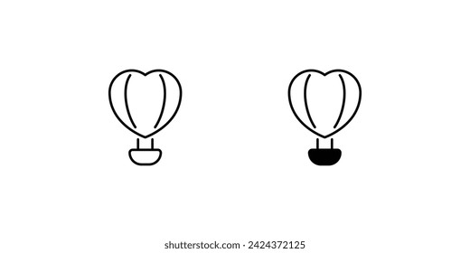 hot air balloon icon with white background vector stock illustration