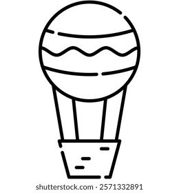 hot air balloon icon without background