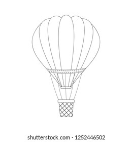 Hot air balloon icons. Summer vector illustration. Isolated.