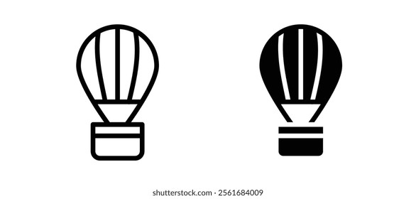 Hot air balloon icons for web ui designs