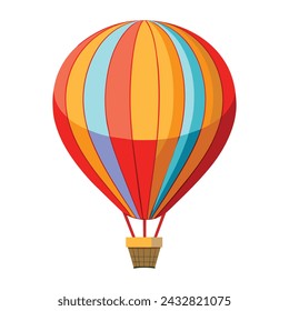 Hot Air Balloon Illustration on White Background