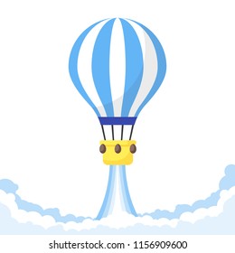 Hot Air Balloon Illustration Vector Icon