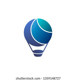 Hot Air Balloon illustration vector logo