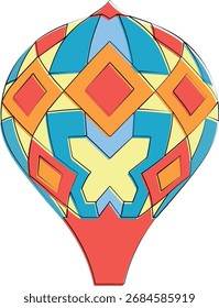 Hot air balloon illustration vector