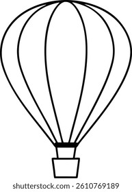 hot air balloon illustration white background. this is an editable and printable vector eps file