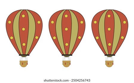 hot air balloon image. vector illustration.