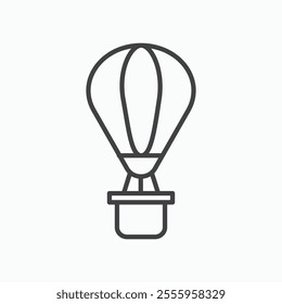 Hot air balloon isolated icon. vector illustration.