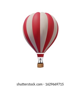 Hot air balloon isolated on a white background. Vector.