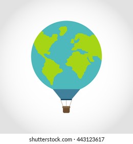 Hot air balloon like planet Earth